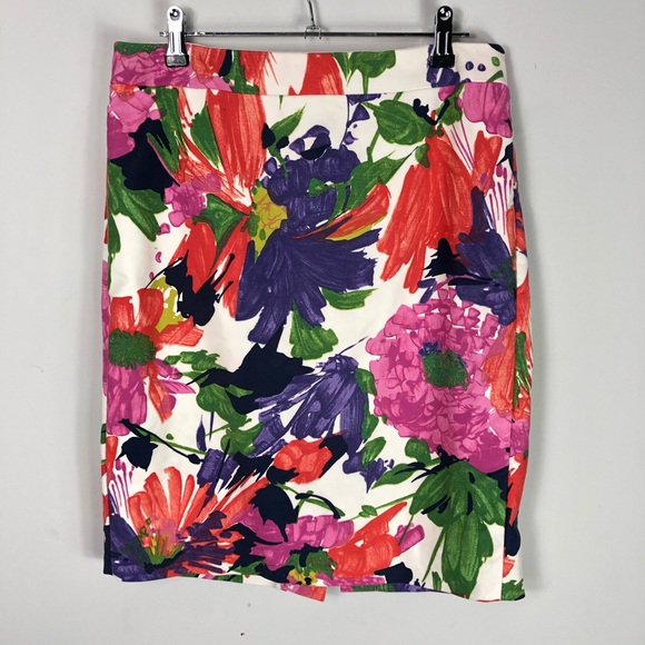 J. Crew Dresses & Skirts - J. Crew No. 2 Pencil Skirt Garden Floral Cotton 71